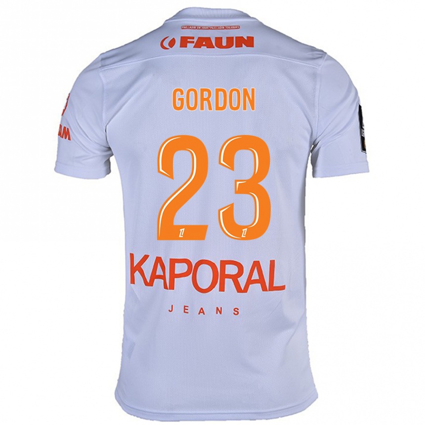 Kids Football Sh'nia Gordon #23 White Away Jersey 2024/25 T-Shirt Uk