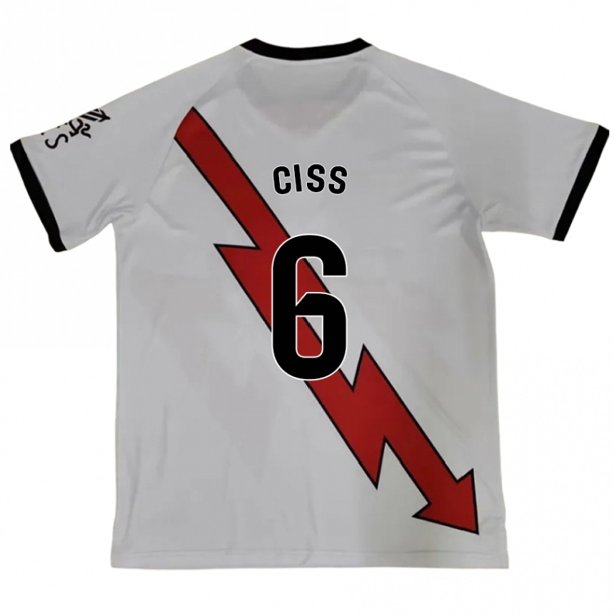 Kids Football Pathé Ciss #6 Red Away Jersey 2024/25 T-Shirt Uk