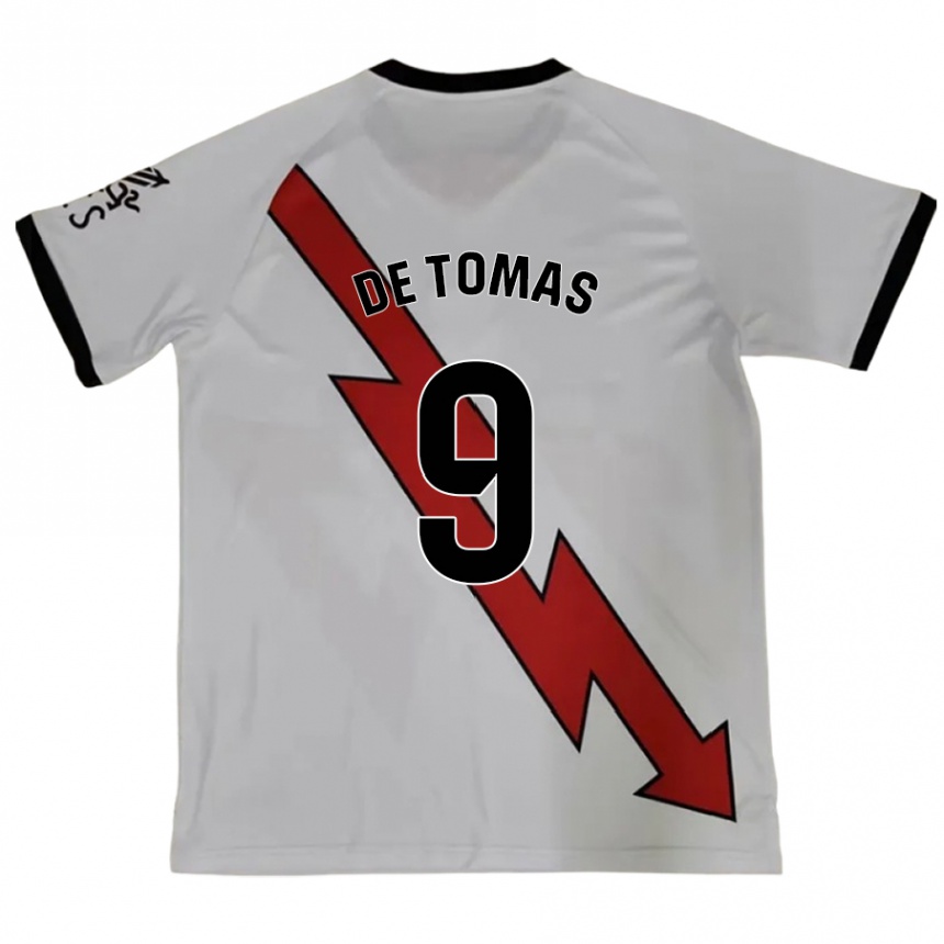 Kids Football Raúl De Tomás #9 Red Away Jersey 2024/25 T-Shirt Uk