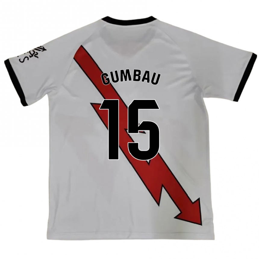 Kids Football Gerard Gumbau #15 Red Away Jersey 2024/25 T-Shirt Uk