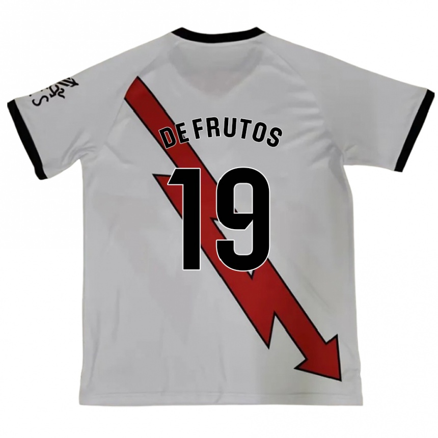 Kids Football Jorge De Frutos #19 Red Away Jersey 2024/25 T-Shirt Uk