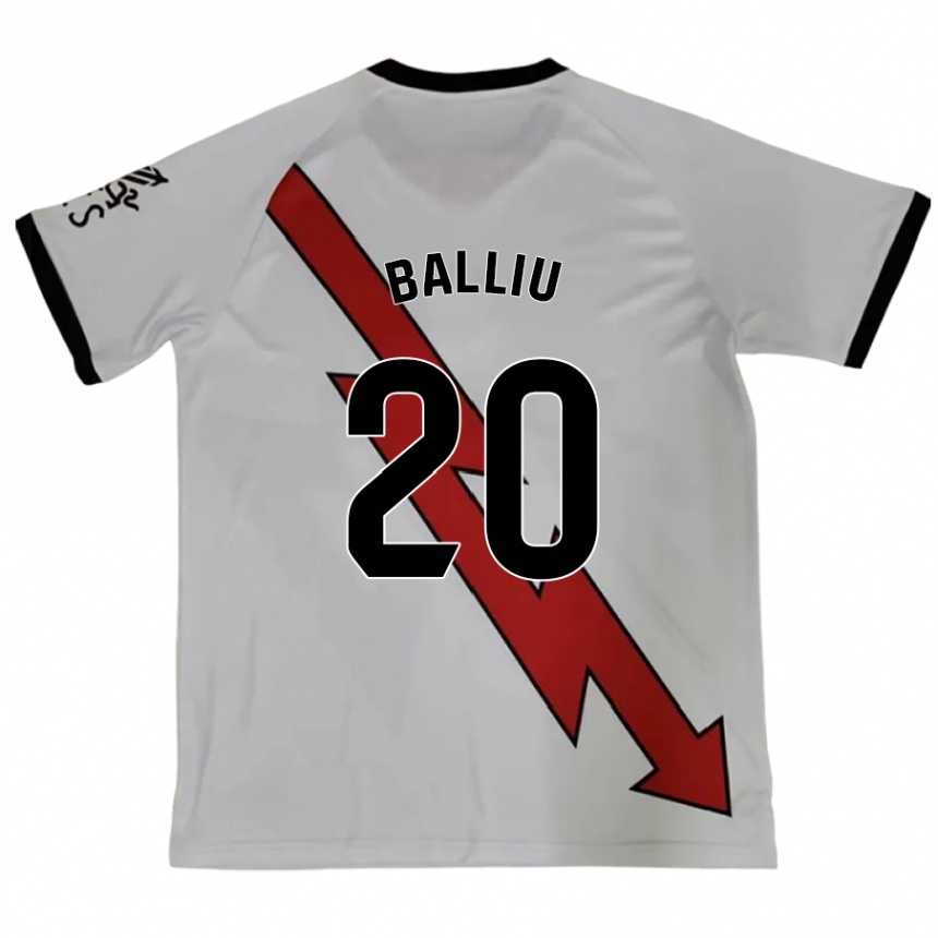 Kids Football Iván Balliu #20 Red Away Jersey 2024/25 T-Shirt Uk