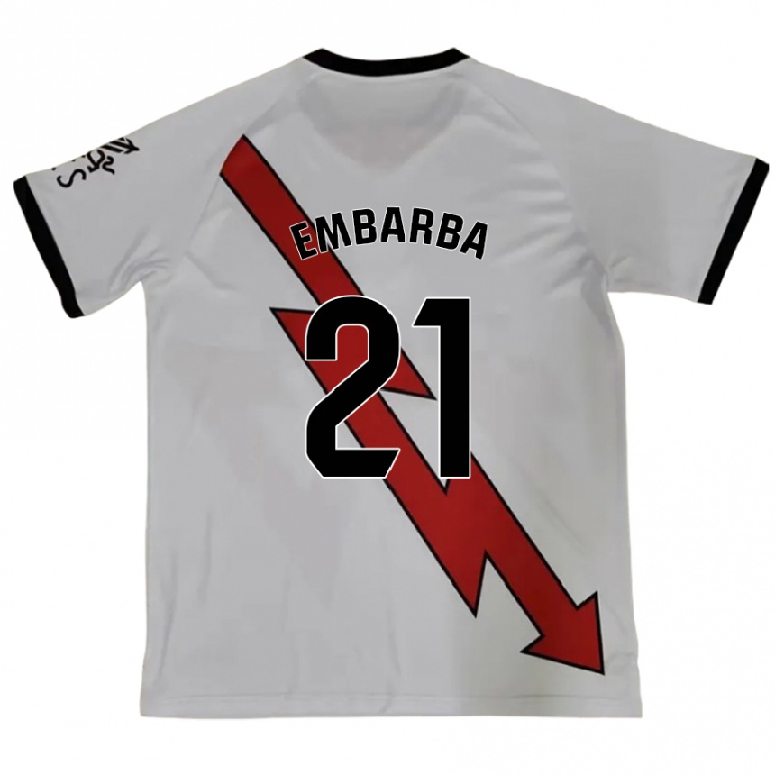 Kids Football Adrián Embarba #21 Red Away Jersey 2024/25 T-Shirt Uk