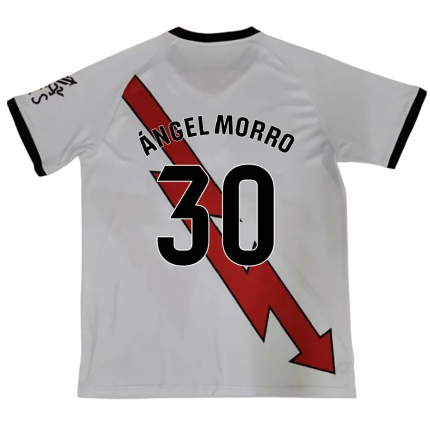 Kids Football Miguel Ángel Morro #30 Red Away Jersey 2024/25 T-Shirt Uk