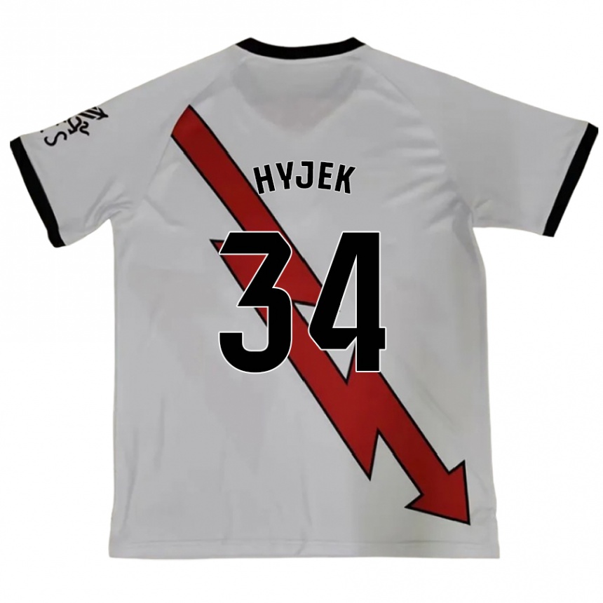 Kids Football David Hyjek #34 Red Away Jersey 2024/25 T-Shirt Uk