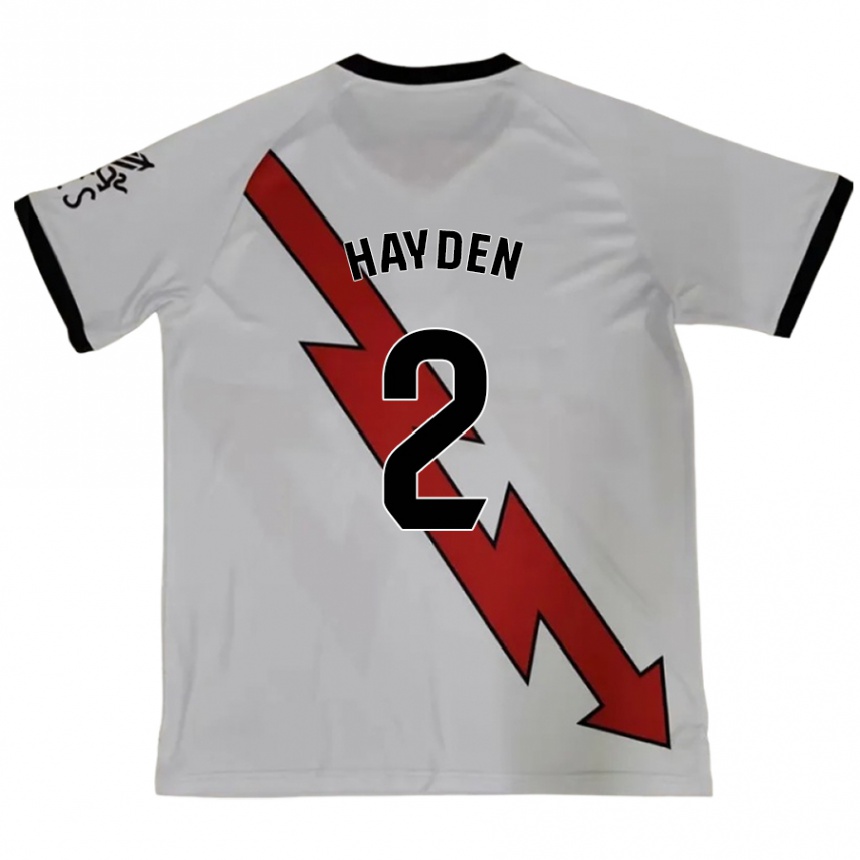 Kids Football Danielle Hayden #2 Red Away Jersey 2024/25 T-Shirt Uk