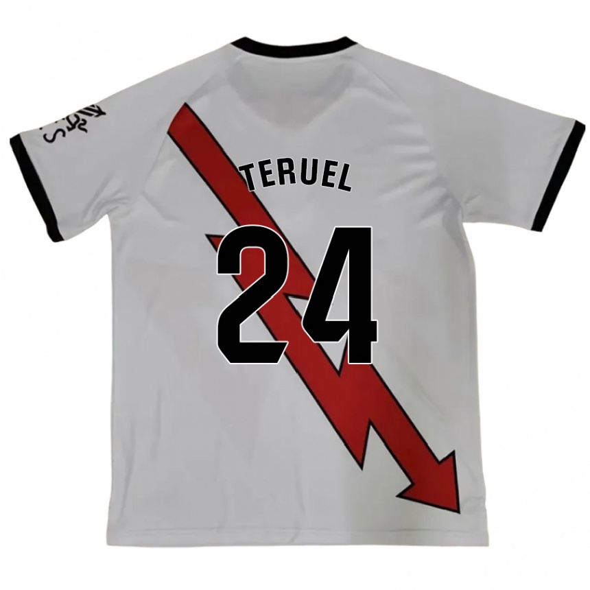 Kids Football Laura Teruel Montero #24 Red Away Jersey 2024/25 T-Shirt Uk