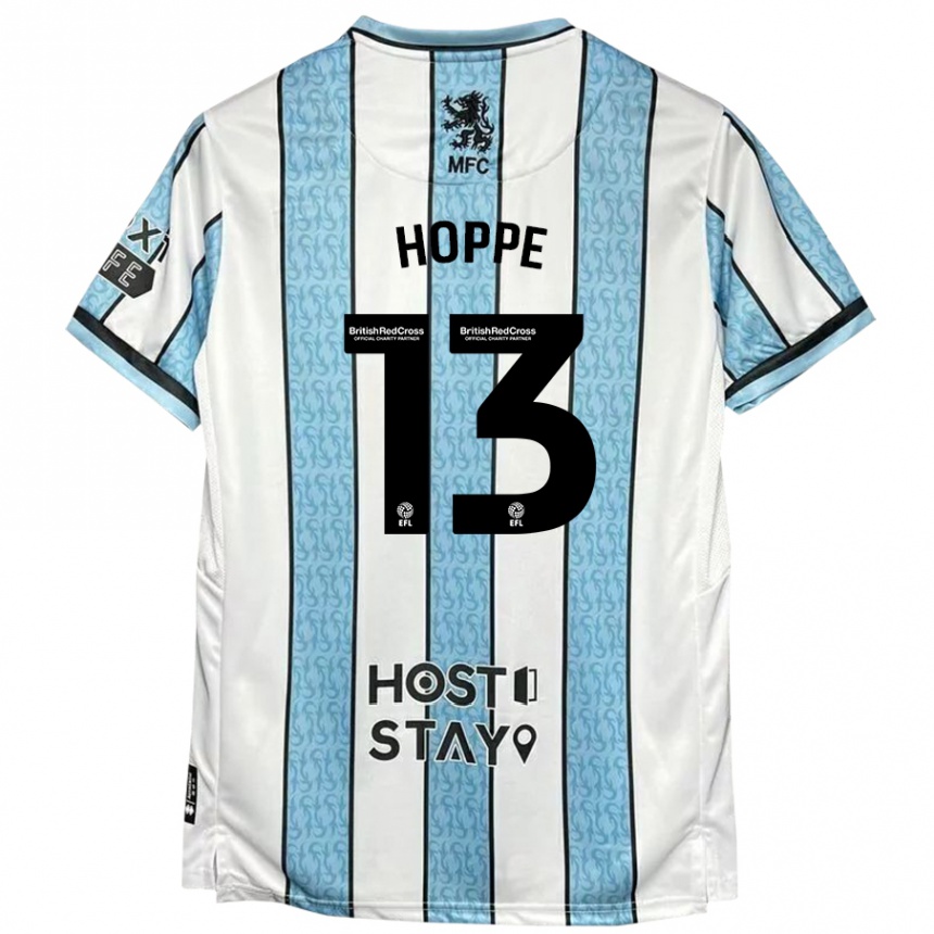 Kids Football Matthew Hoppe #13 White Blue Away Jersey 2024/25 T-Shirt Uk