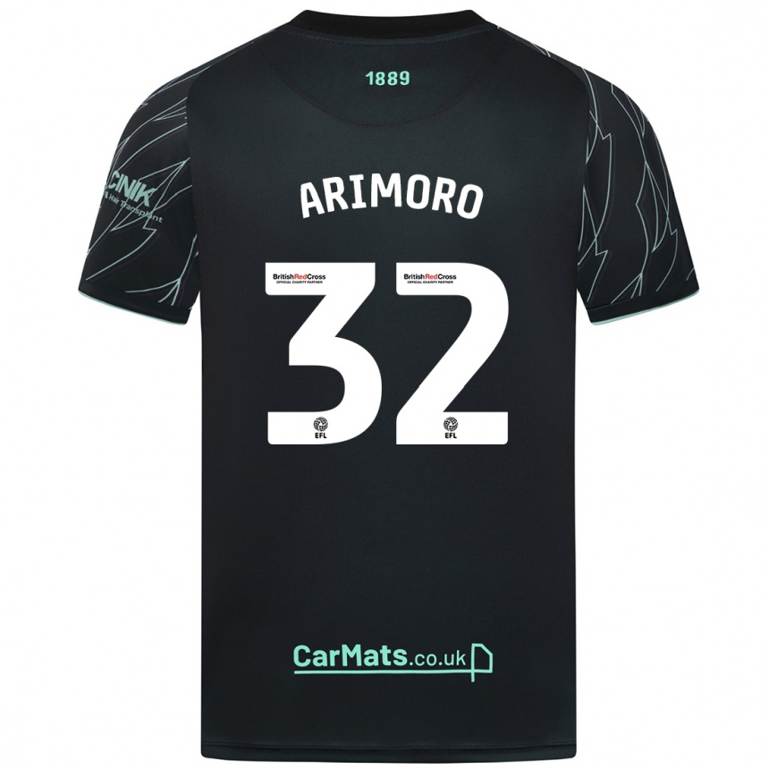 Kids Football Juliet Khinde Adebowale-Arimoro #32 Black Green Away Jersey 2024/25 T-Shirt Uk