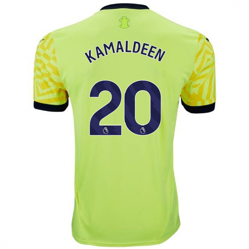 Kids Football Kamaldeen Sulemana #20 Yellow Away Jersey 2024/25 T-Shirt Uk