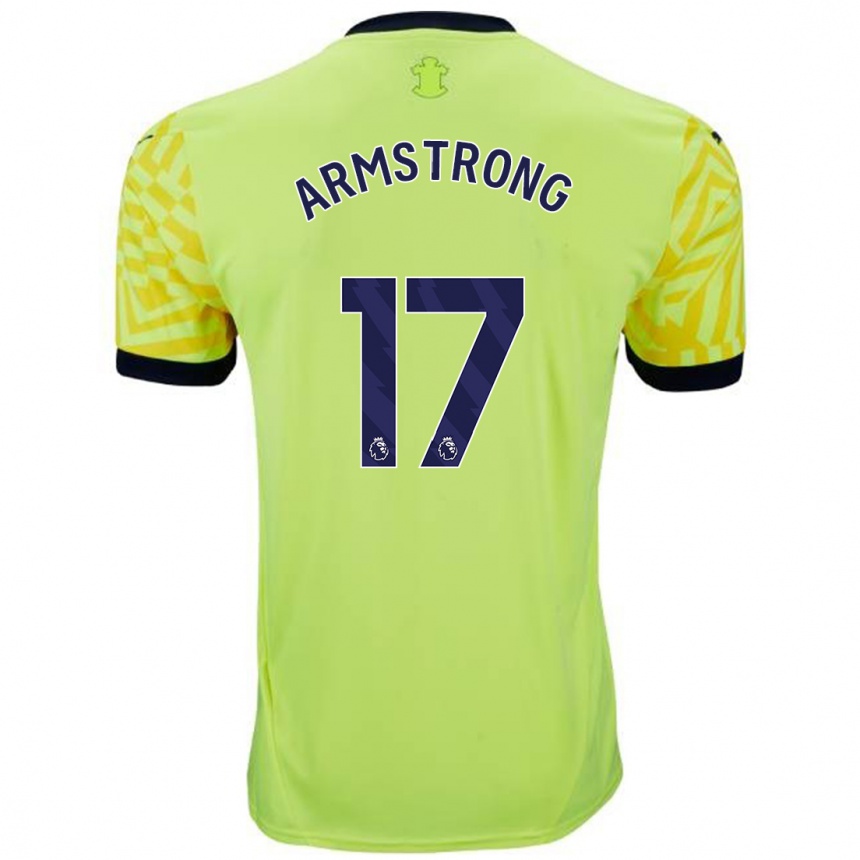 Kids Football Stuart Armstrong #17 Yellow Away Jersey 2024/25 T-Shirt Uk