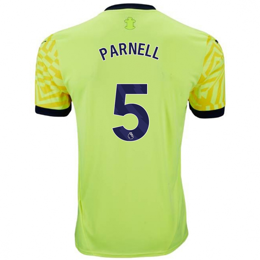 Kids Football Rosanna Parnell #5 Yellow Away Jersey 2024/25 T-Shirt Uk