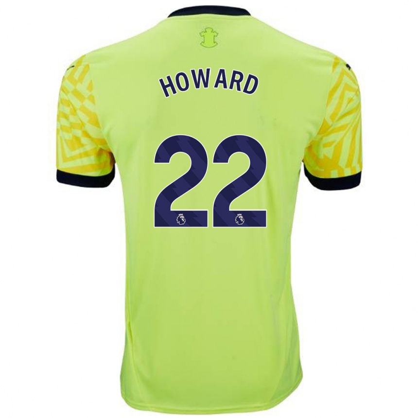 Kids Football Bethany-May Howard #22 Yellow Away Jersey 2024/25 T-Shirt Uk