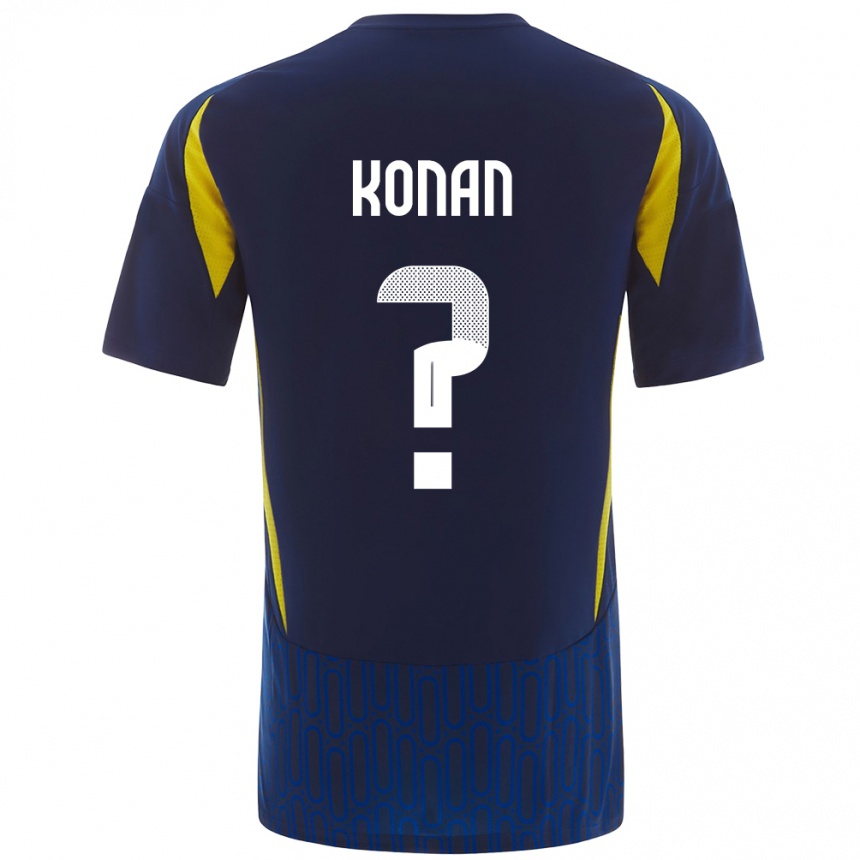 Kids Football Ghislain Konan #0 Blue Yellow Away Jersey 2024/25 T-Shirt Uk