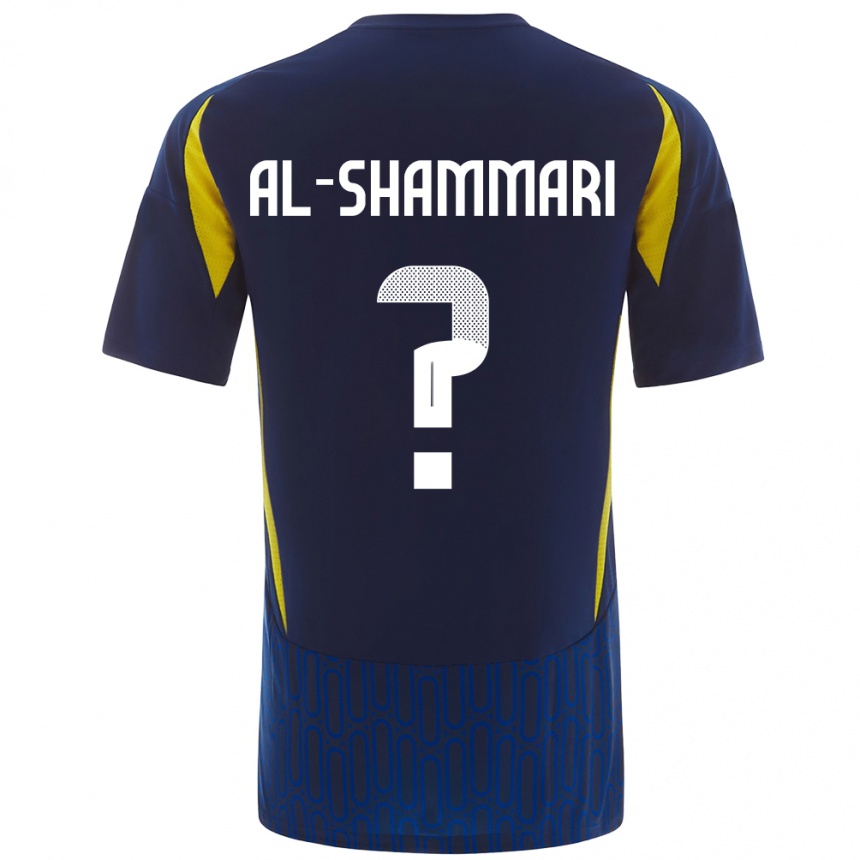 Kids Football Mansour Al-Shammari #0 Blue Yellow Away Jersey 2024/25 T-Shirt Uk