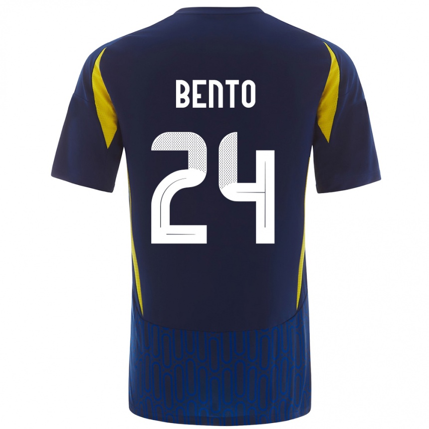 Kids Football Bento #24 Blue Yellow Away Jersey 2024/25 T-Shirt Uk