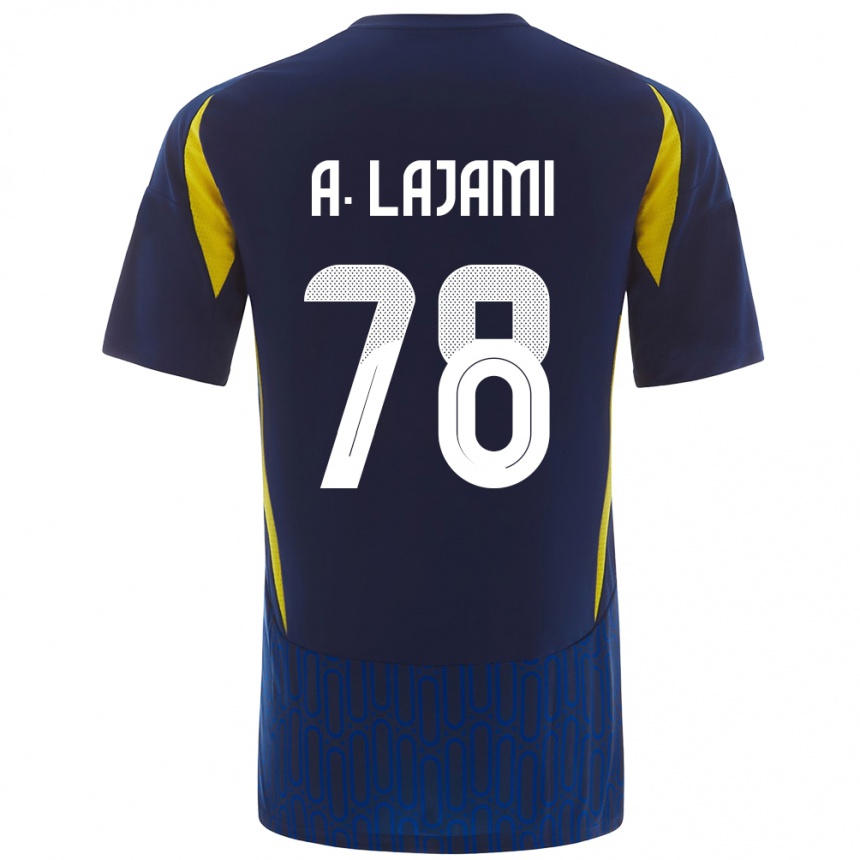 Kids Football Ali Lajami #78 Blue Yellow Away Jersey 2024/25 T-Shirt Uk