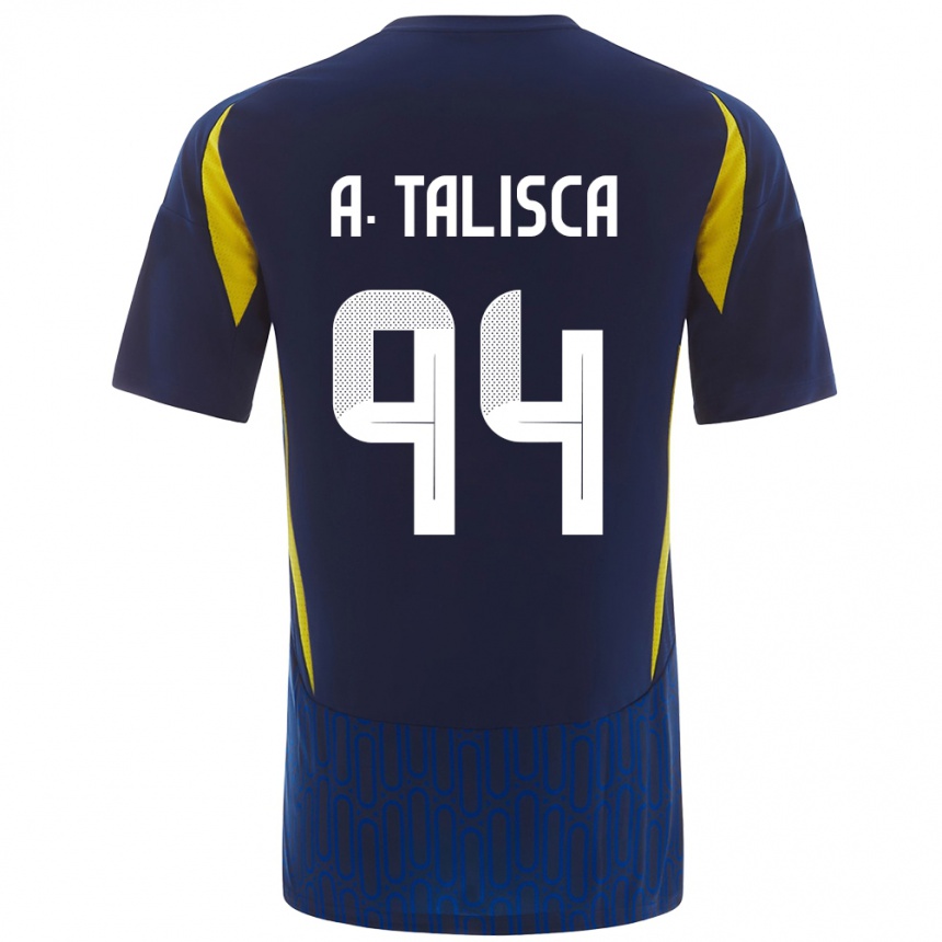 Kids Football Talisca #94 Blue Yellow Away Jersey 2024/25 T-Shirt Uk