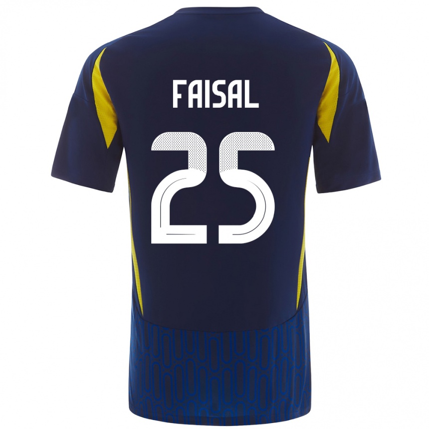 Kids Football Samira Faisal #25 Blue Yellow Away Jersey 2024/25 T-Shirt Uk