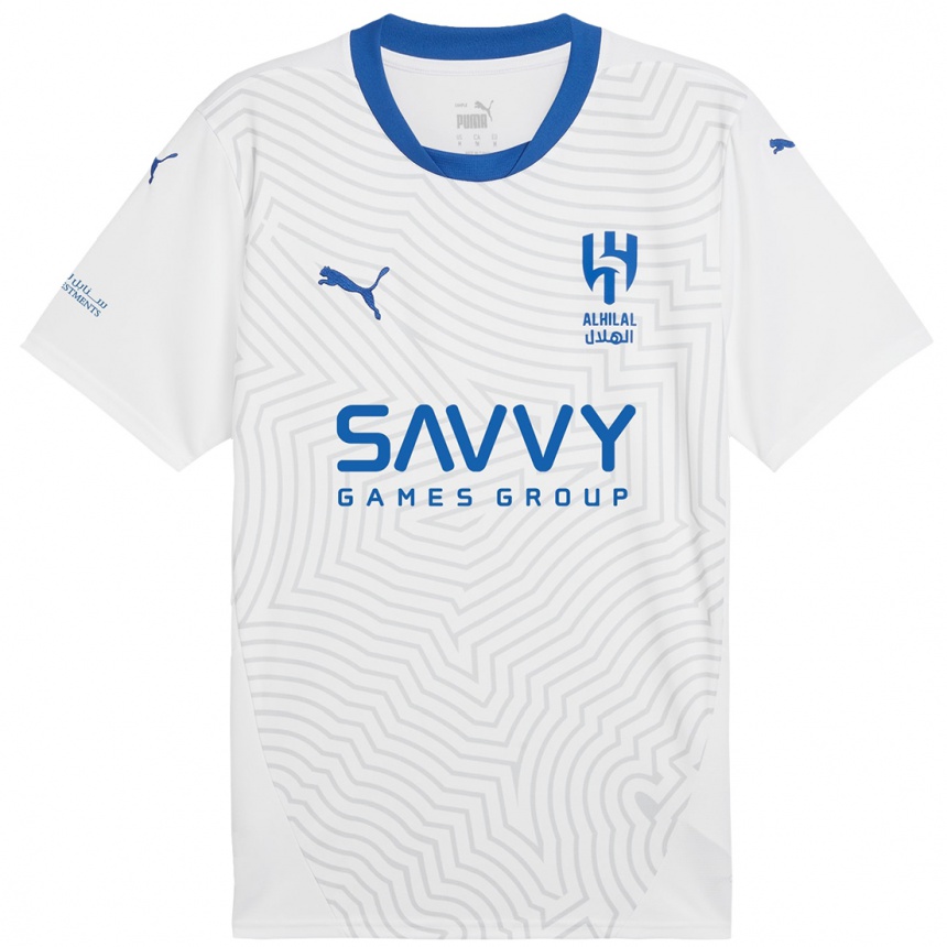 Kids Football Kalidou Koulibaly #3 White Blue Away Jersey 2024/25 T-Shirt Uk