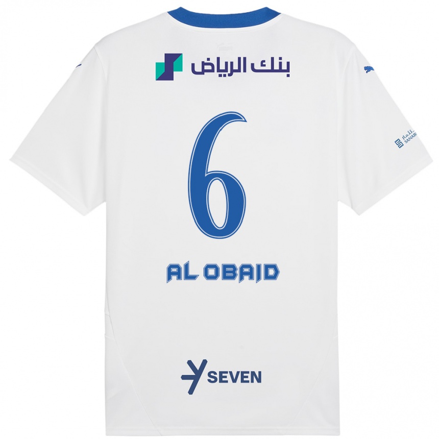 Kids Football Lulu Al-Obaid #6 White Blue Away Jersey 2024/25 T-Shirt Uk