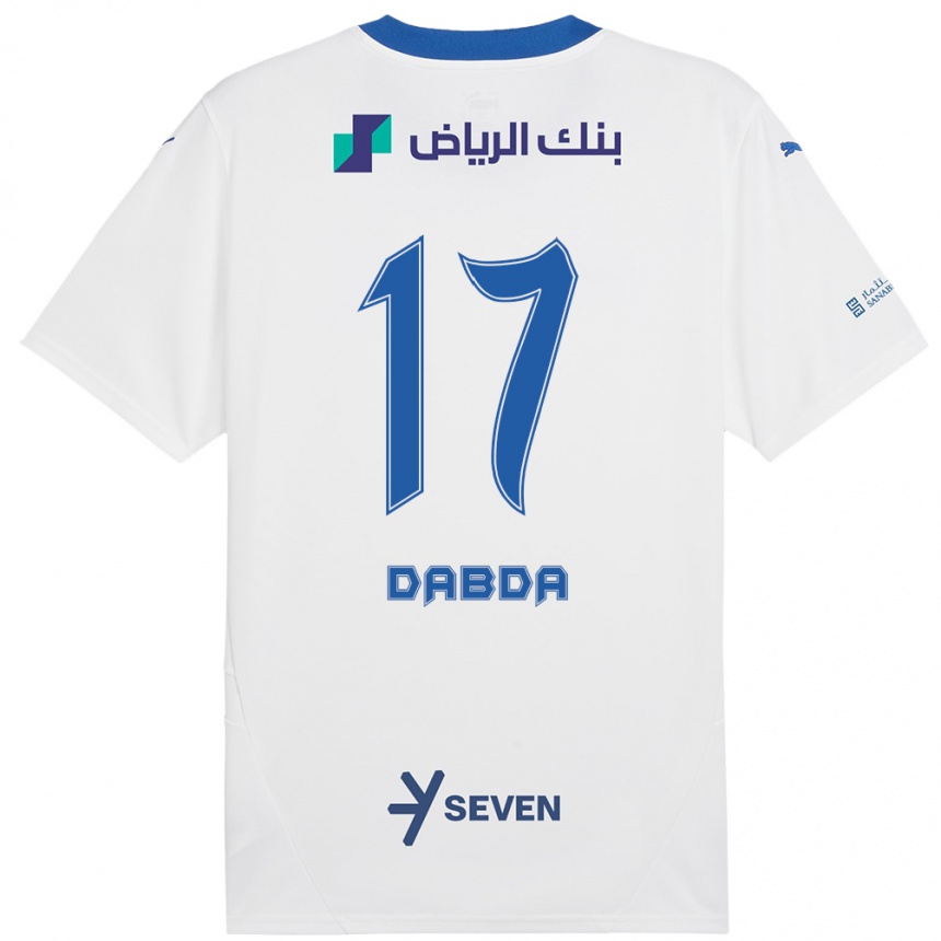 Kids Football Claudia Dabda #17 White Blue Away Jersey 2024/25 T-Shirt Uk