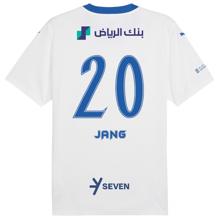 Kids Football Hyun-Soo Jang #20 White Blue Away Jersey 2024/25 T-Shirt Uk