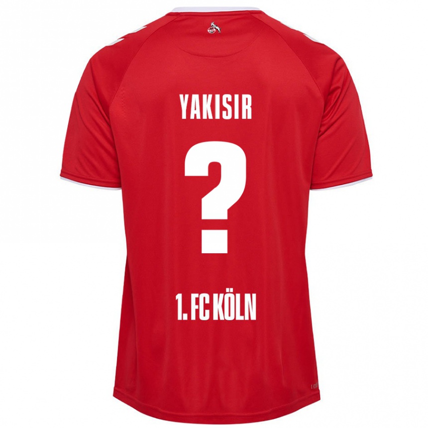 Kids Football Emir-Ahmet Yakisir #0 Red White Away Jersey 2024/25 T-Shirt Uk