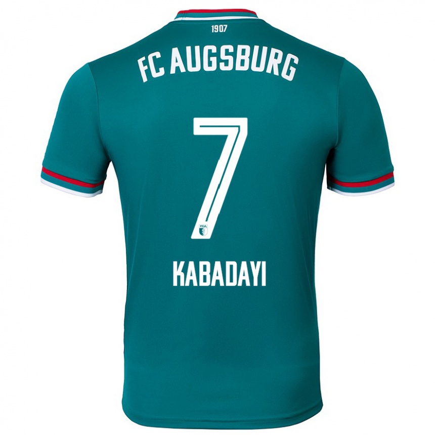 Kids Football Yusuf Kabadayi #7 Dark Green Away Jersey 2024/25 T-Shirt Uk