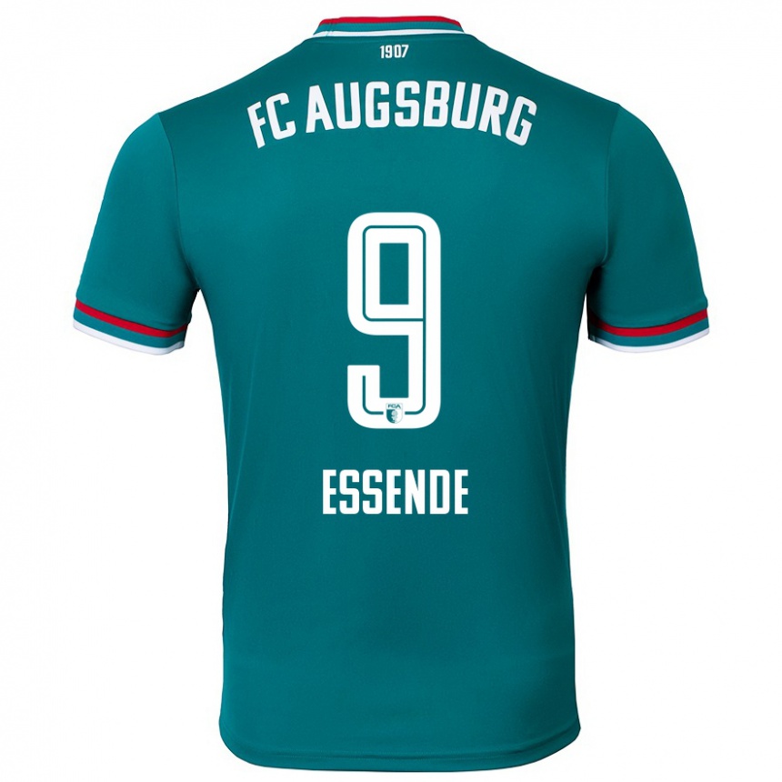 Kids Football Samuel Essende #9 Dark Green Away Jersey 2024/25 T-Shirt Uk