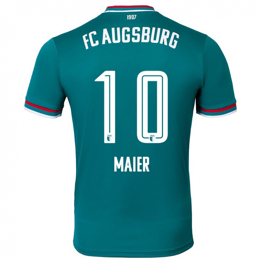 Kids Football Arne Maier #10 Dark Green Away Jersey 2024/25 T-Shirt Uk