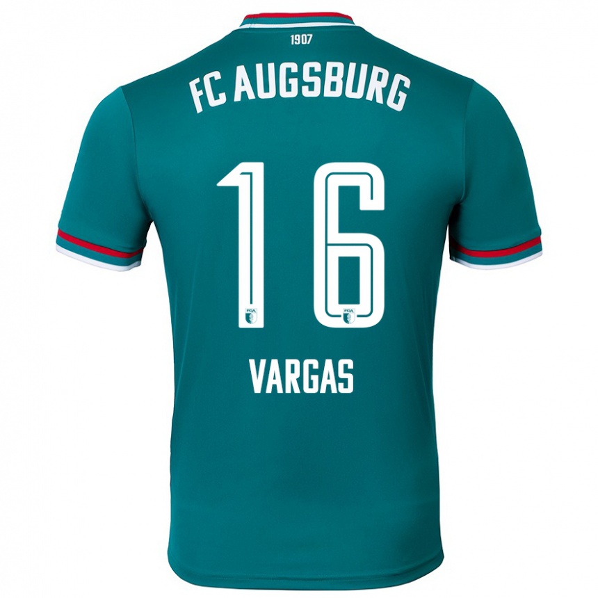 Kids Football Rubén Vargas #16 Dark Green Away Jersey 2024/25 T-Shirt Uk