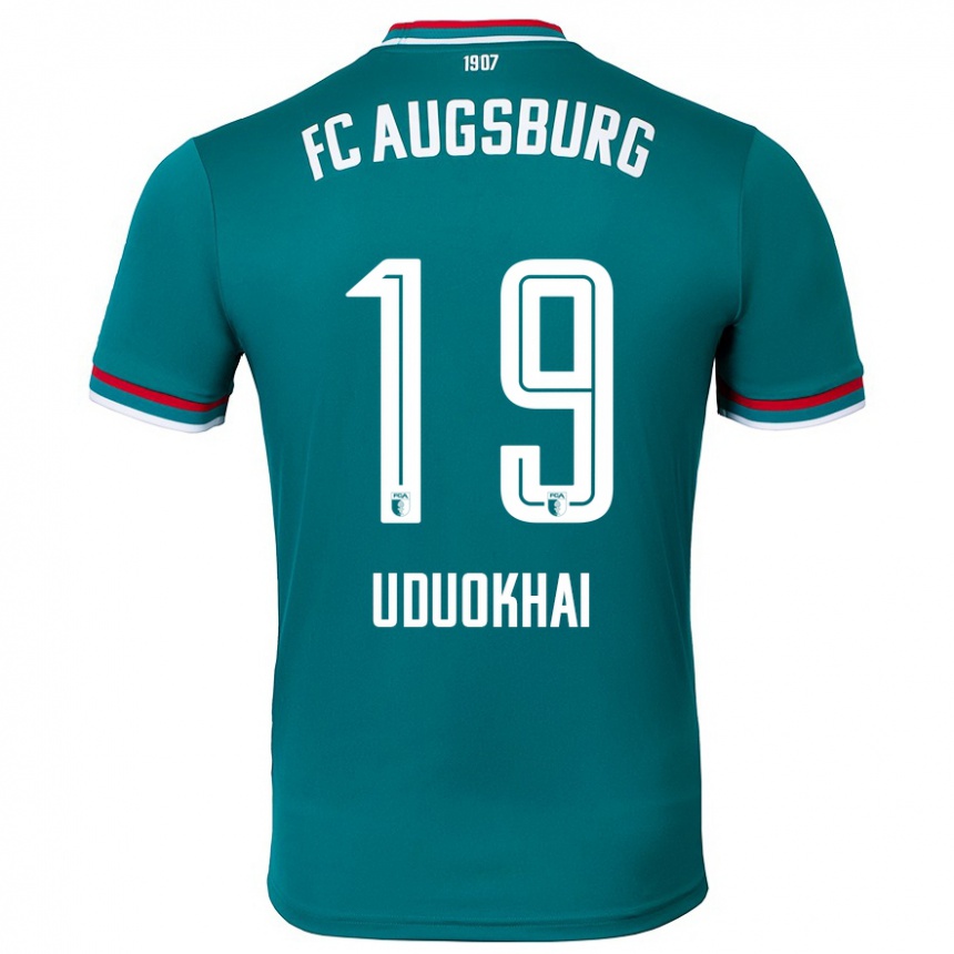 Kids Football Felix Uduokhai #19 Dark Green Away Jersey 2024/25 T-Shirt Uk