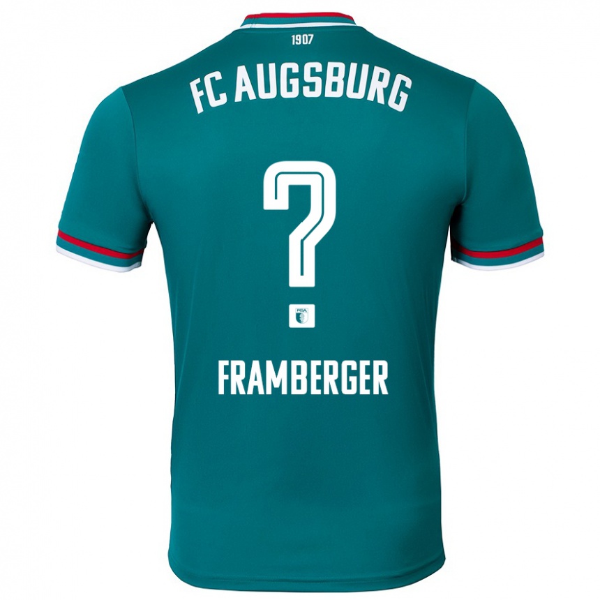 Kids Football Raphael Framberger #0 Dark Green Away Jersey 2024/25 T-Shirt Uk