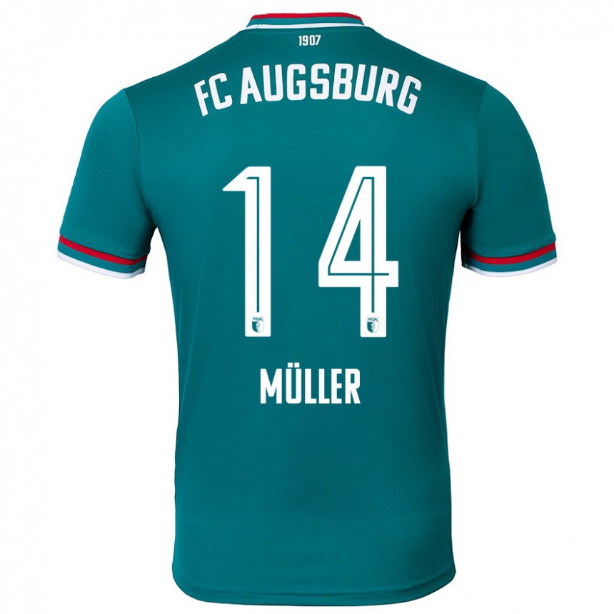 Kids Football Mato Müller #14 Dark Green Away Jersey 2024/25 T-Shirt Uk