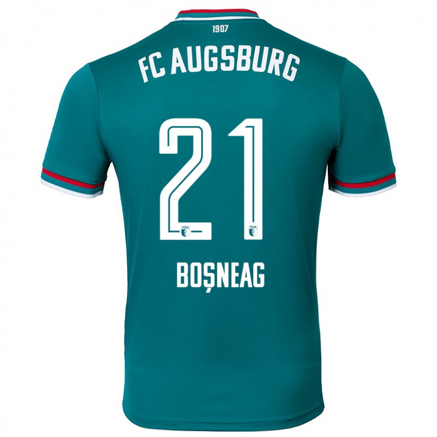 Kids Football Ioan Boșneag #21 Dark Green Away Jersey 2024/25 T-Shirt Uk