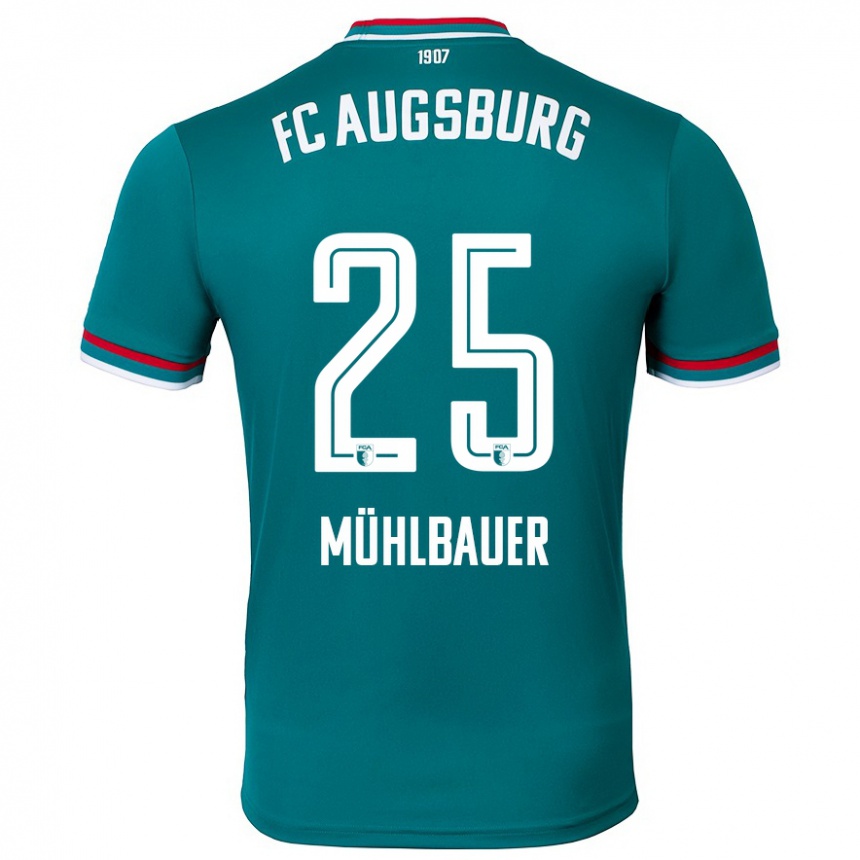 Kids Football Simon Mühlbauer #25 Dark Green Away Jersey 2024/25 T-Shirt Uk