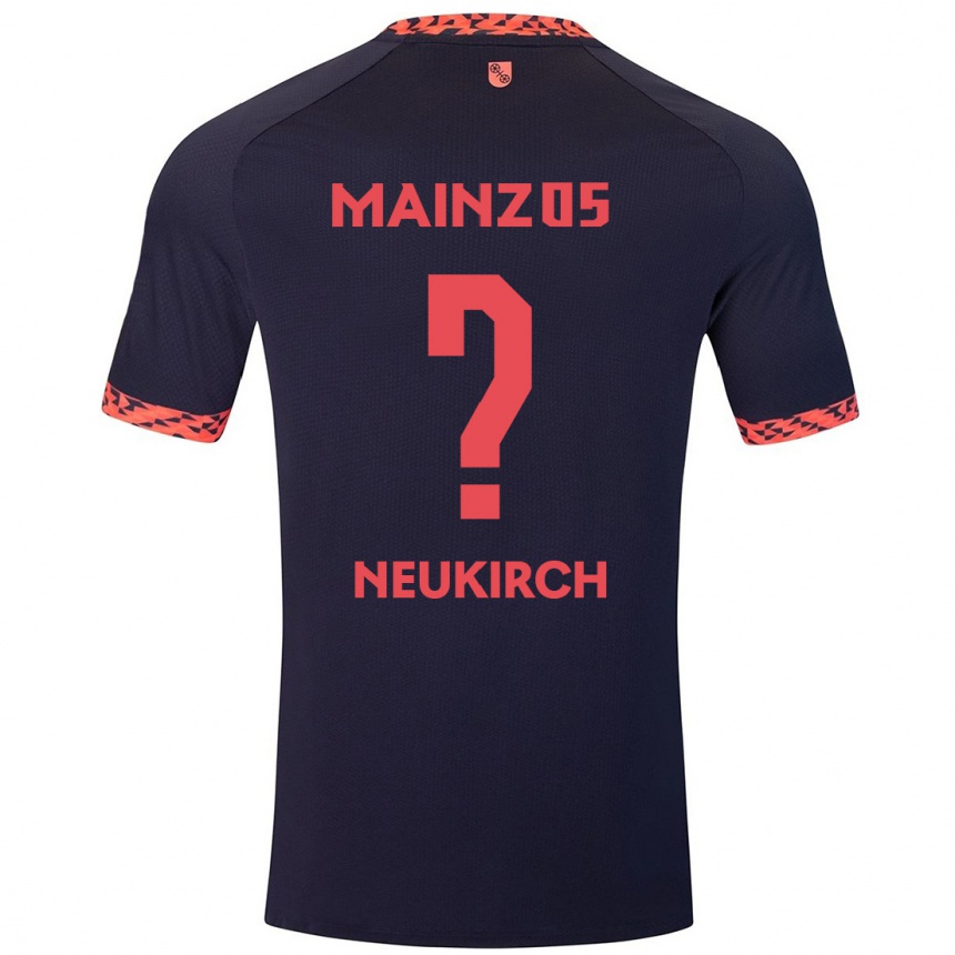 Kids Football Nico Neukirch #0 Blue Coral Red Away Jersey 2024/25 T-Shirt Uk