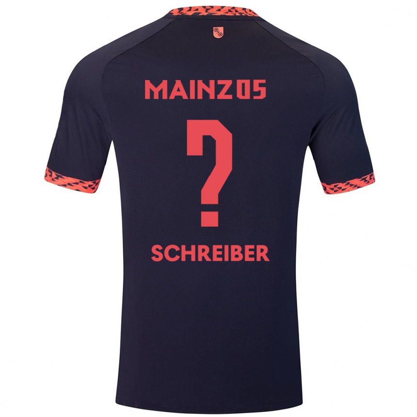 Kids Football Philipp Schreiber #0 Blue Coral Red Away Jersey 2024/25 T-Shirt Uk