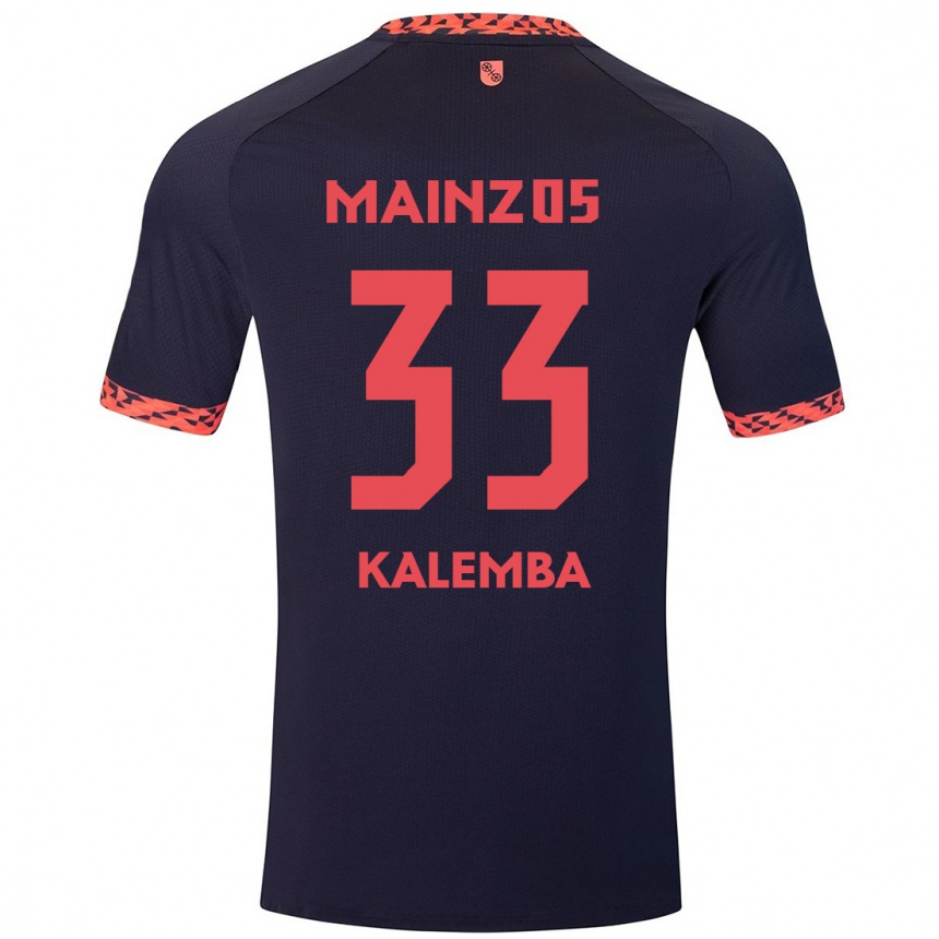 Kids Football Marcel Kalemba #33 Blue Coral Red Away Jersey 2024/25 T-Shirt Uk