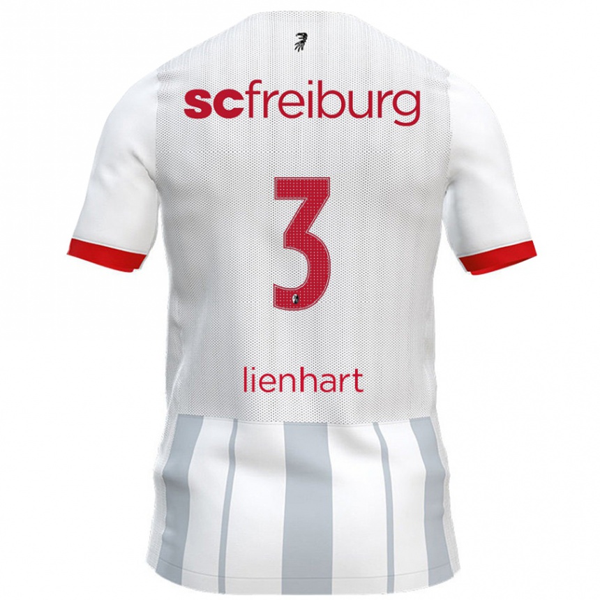 Kids Football Philipp Lienhart #3 White Grey Away Jersey 2024/25 T-Shirt Uk