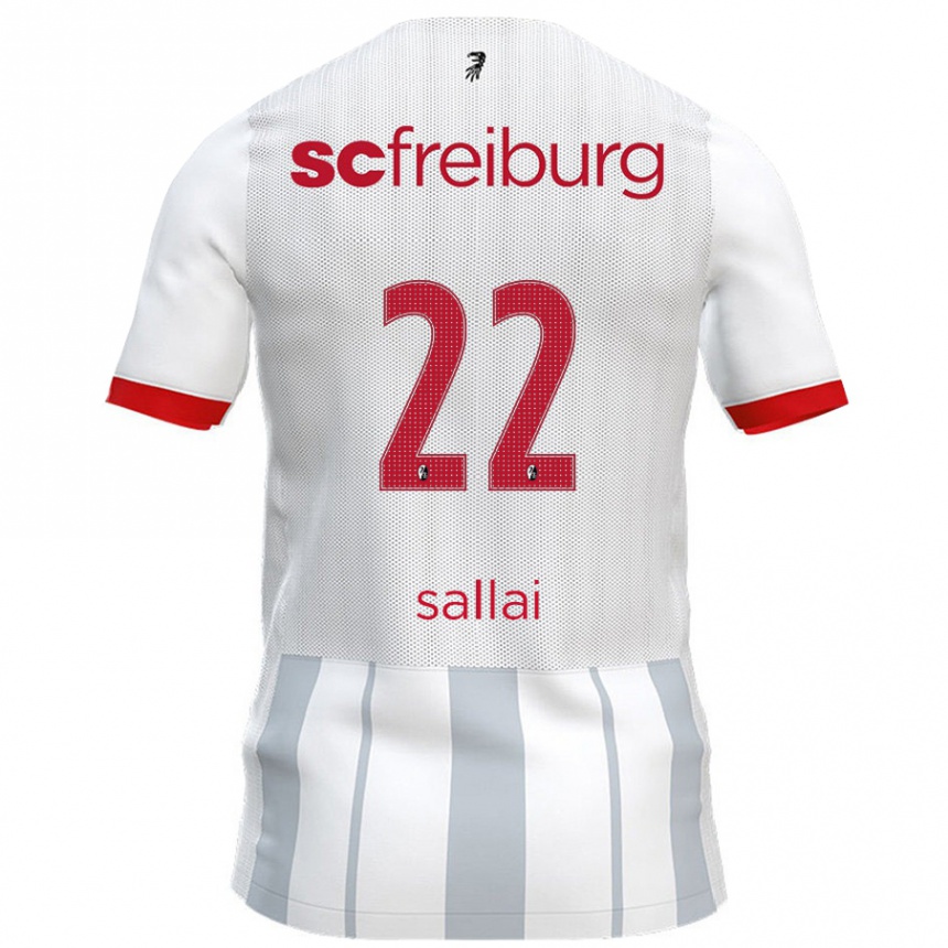 Kids Football Roland Sallai #22 White Grey Away Jersey 2024/25 T-Shirt Uk