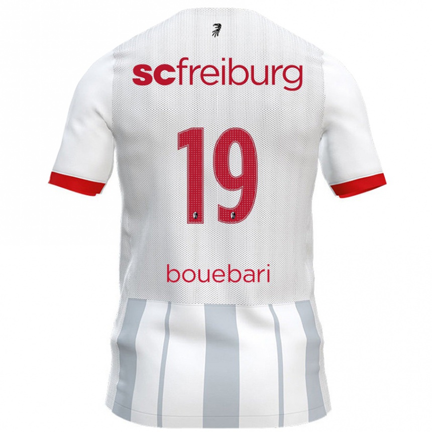 Kids Football Franci Bouebari #19 White Grey Away Jersey 2024/25 T-Shirt Uk