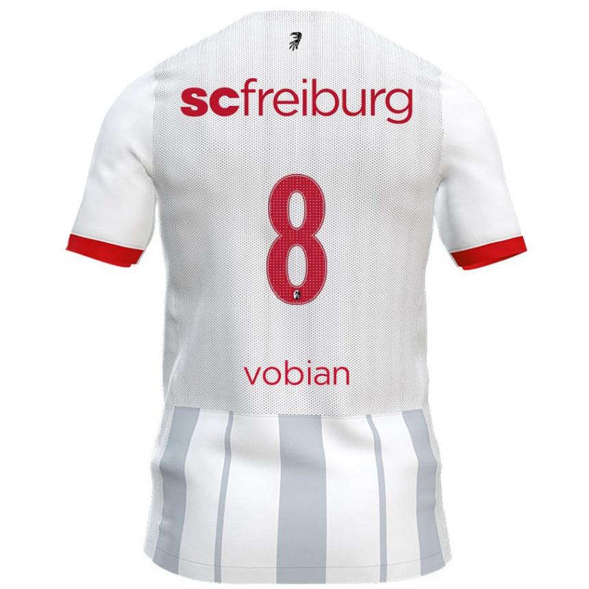 Kids Football Selina Vobian #8 White Grey Away Jersey 2024/25 T-Shirt Uk