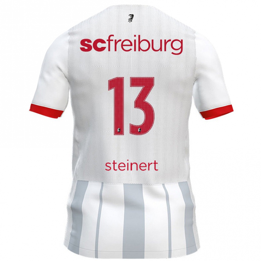 Kids Football Judith Steinert #13 White Grey Away Jersey 2024/25 T-Shirt Uk