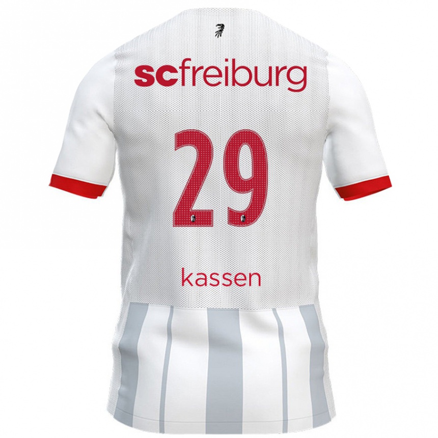 Kids Football Julia Kassen #29 White Grey Away Jersey 2024/25 T-Shirt Uk