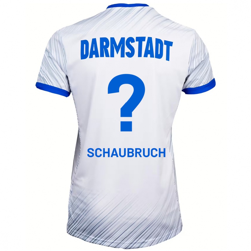 Kids Football Julian Schaubruch #0 White Blue Away Jersey 2024/25 T-Shirt Uk