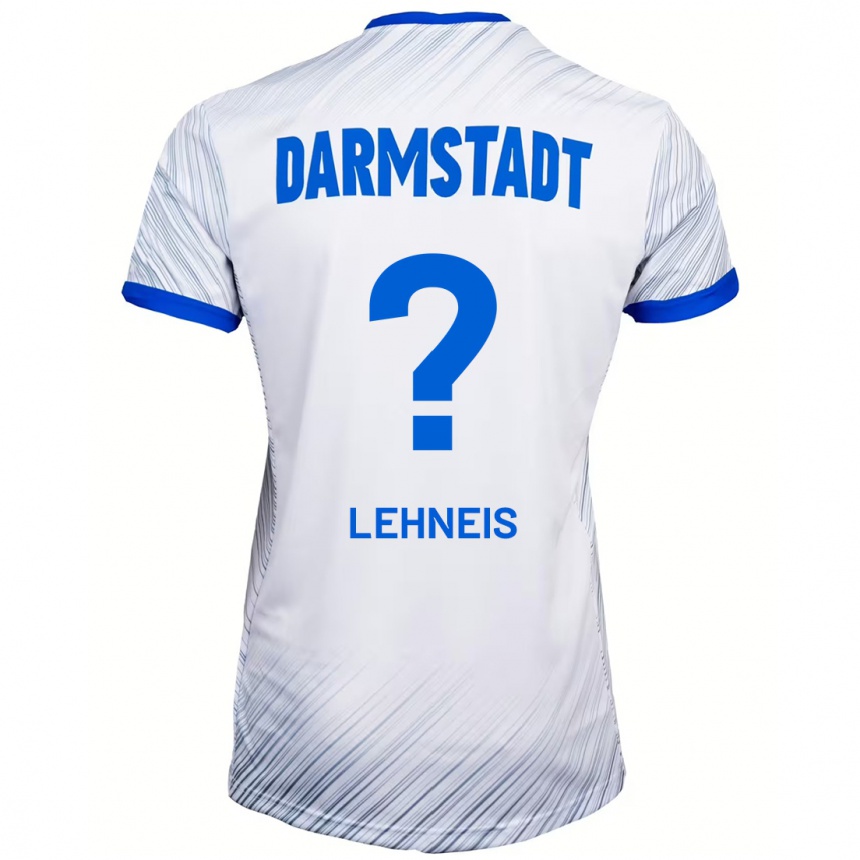 Kids Football Daniel Lehneis #0 White Blue Away Jersey 2024/25 T-Shirt Uk