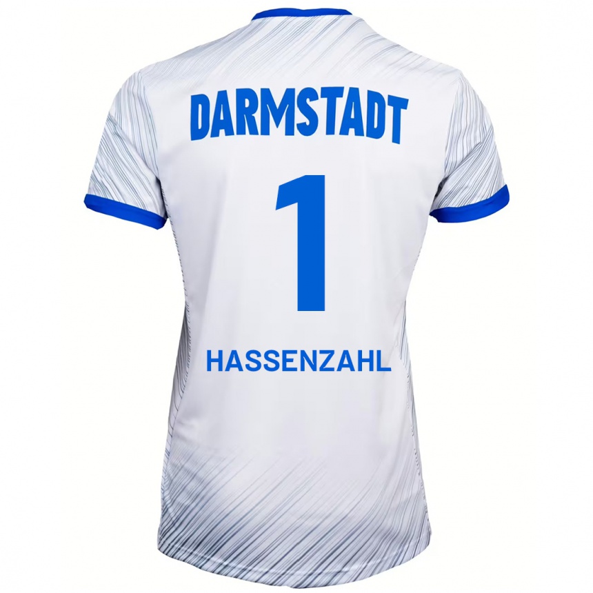 Kids Football Leon Hassenzahl #1 White Blue Away Jersey 2024/25 T-Shirt Uk