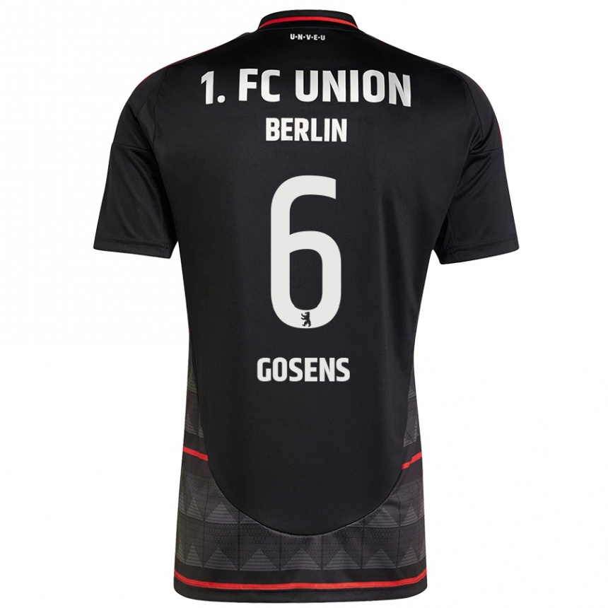 Kids Football Robin Gosens #6 Black Away Jersey 2024/25 T-Shirt Uk